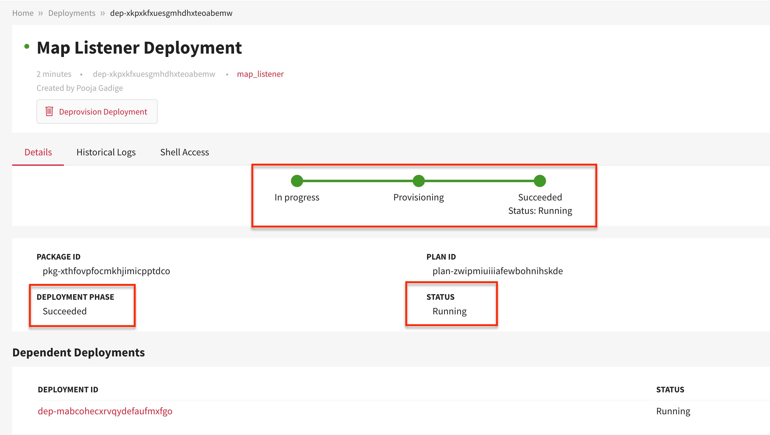 Map Listener Deployment