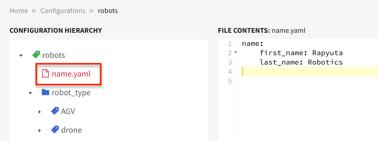 robots parameter file